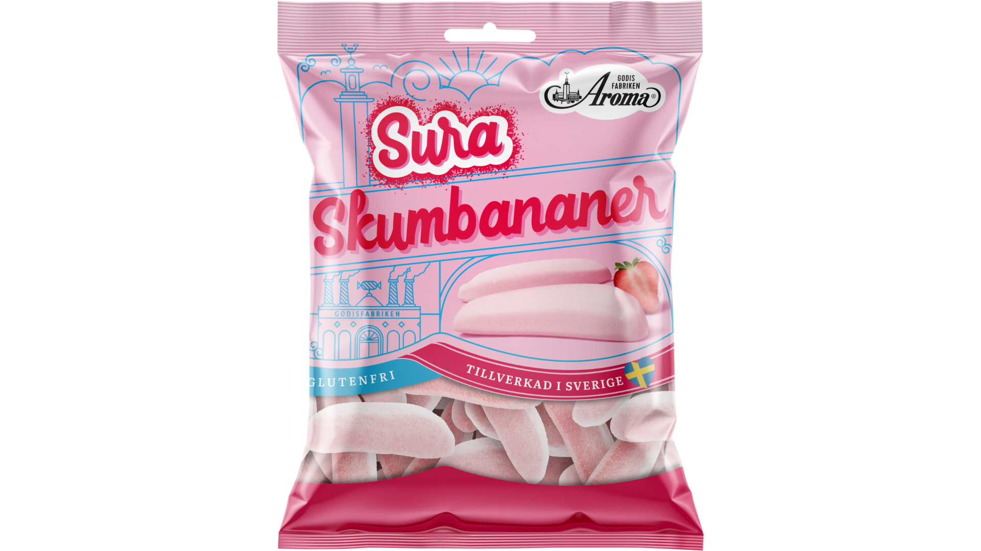 Aroma Sura Skumbananer Jordgubb 10x95g