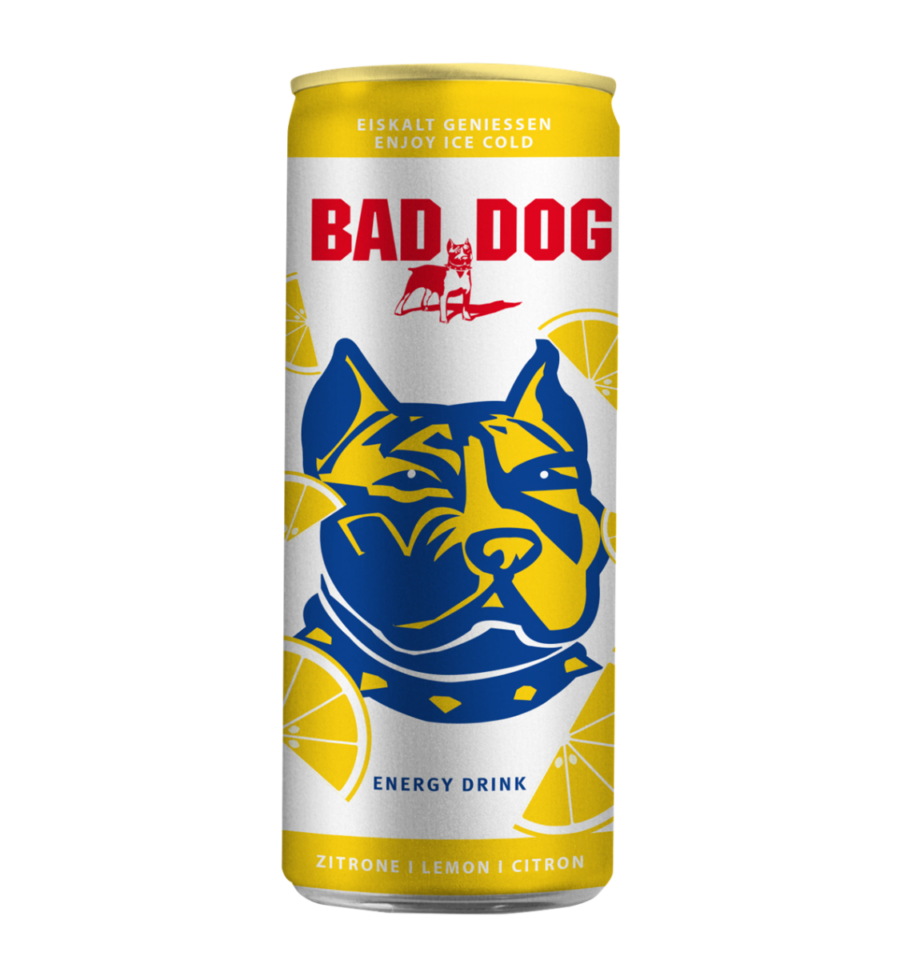 Bad Dog Lemon Energy Drink 24x250ml