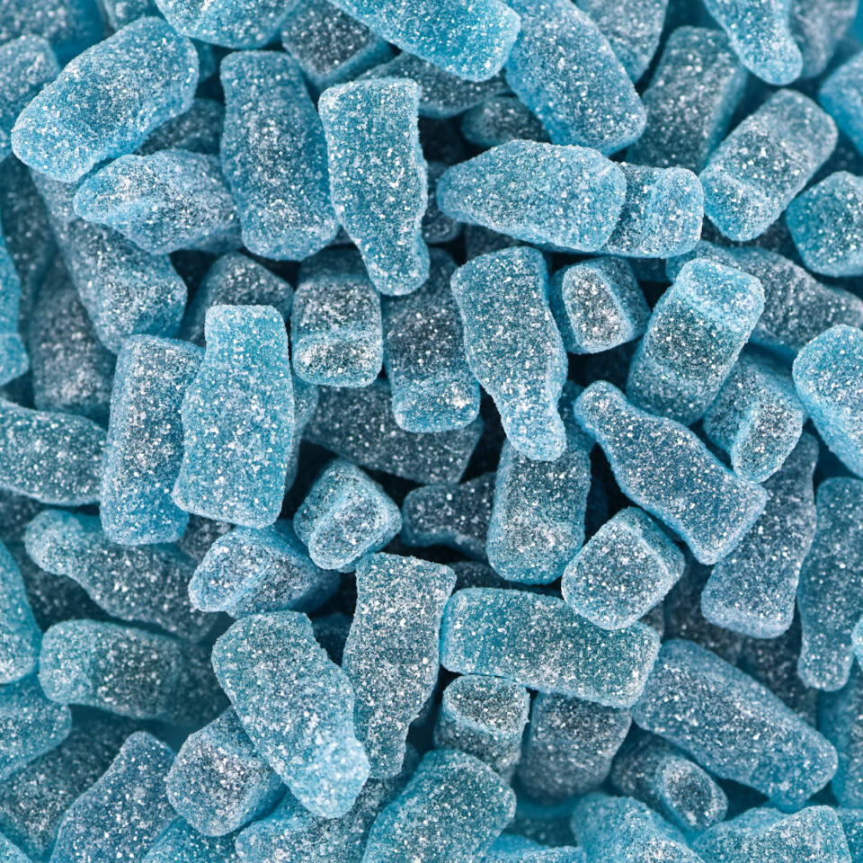 Sour Gummy Blue Rasberry Bottle 1,0kg