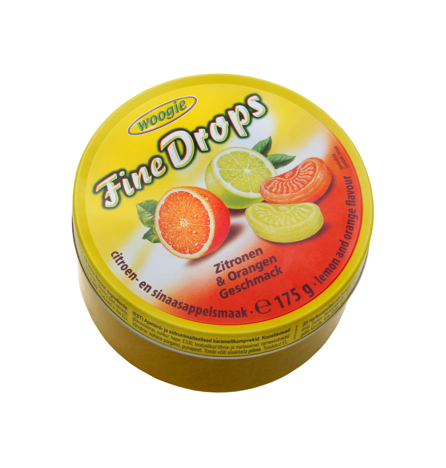 Woogie Lemon-Orange Drops 10x175g